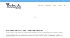 Desktop Screenshot of blueparadisepools.com